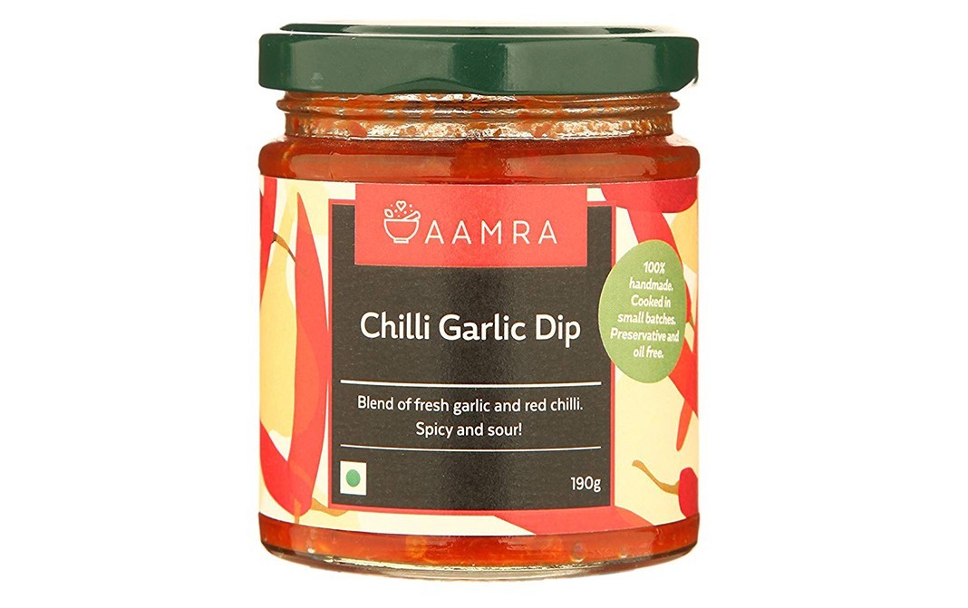 Aamra Chilli Garlic Dip    Glass Jar  190 grams
